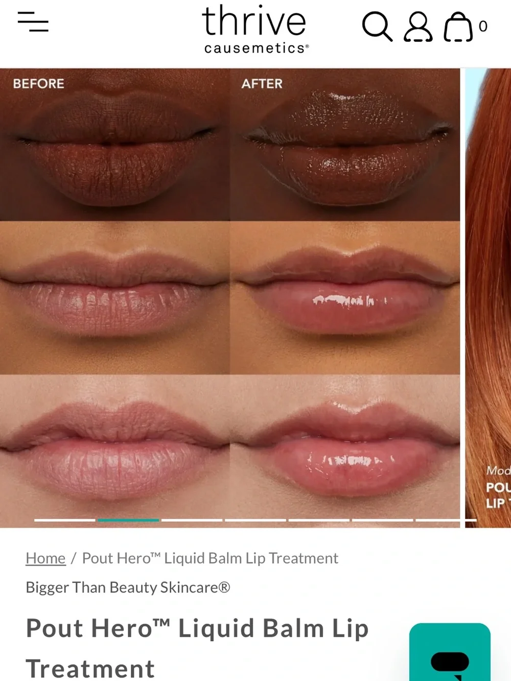thrive causemetics Pout Hero Liquid Balm Lip Treatment — Gingerbread